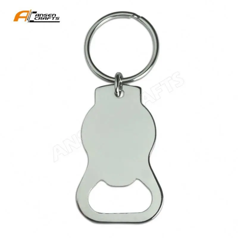 Paw Print Dog Cat White on Black Bottle Cap Opener Keychain Key Ring