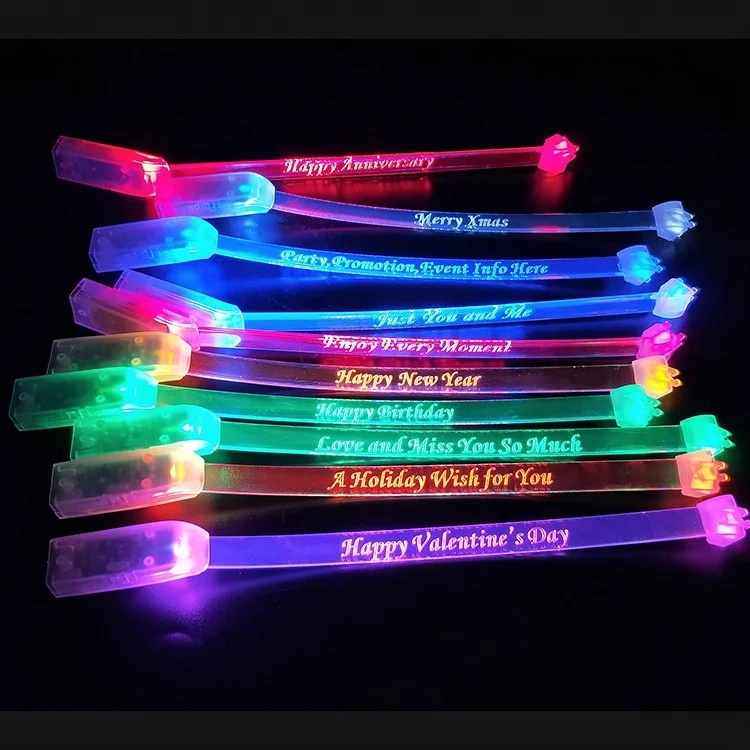 Newest Create Your Logo Music Activated LED Glow Up Flash Bracelet Wristband