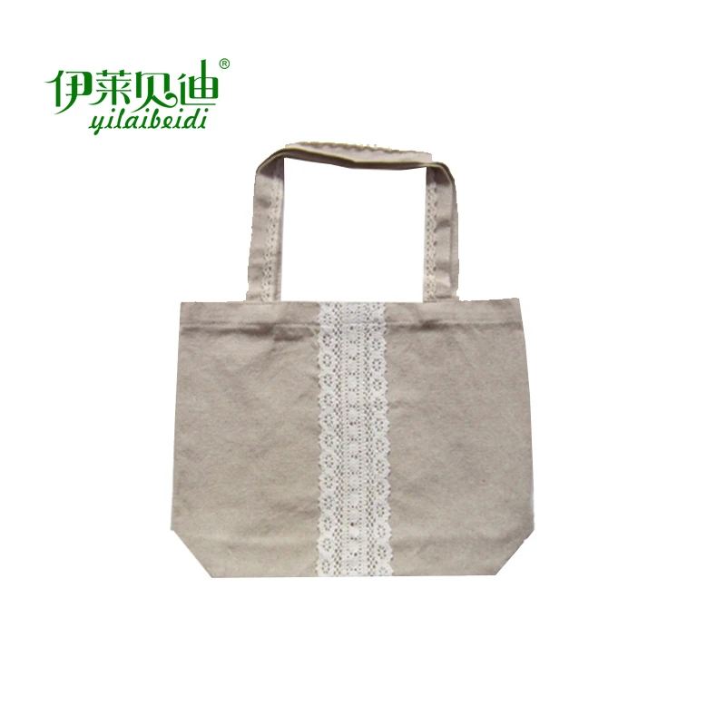 Eco-Friendly Custom Logo Folded Canvas Bag Wholesale Shopping Tote Bag