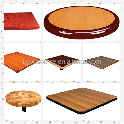 Solid Wood Table Top High Quality Restaurant Dining Room Table Dinning Room Home Furniture Wooden Modern Rectangle or Round