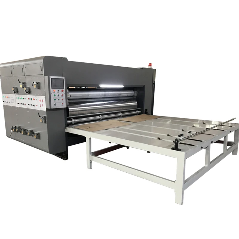 Chain Feeding 3 Color Corrugated Paper Flexo Printing Slotting Die Cutting Machine