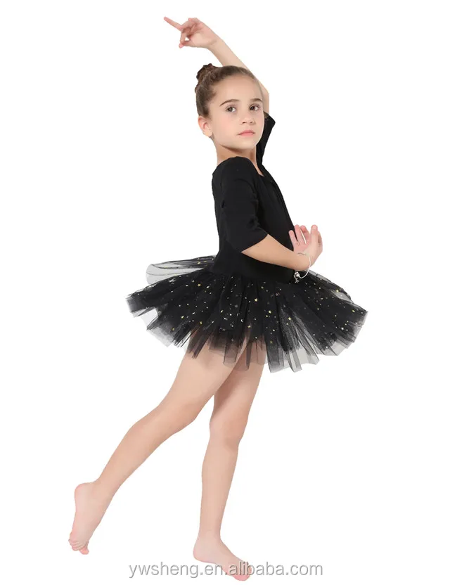 2017 New fashion sequin star pattern kids girls gymnastics ballet leotard