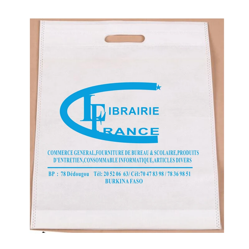 Promotional Cheap Custom Logo Print Eco Friendly Die Cut Shopping Non-Woven Bags D Cut non woven bag
