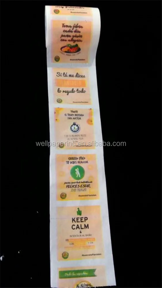 custom printed lovely toilet tissue paper roll