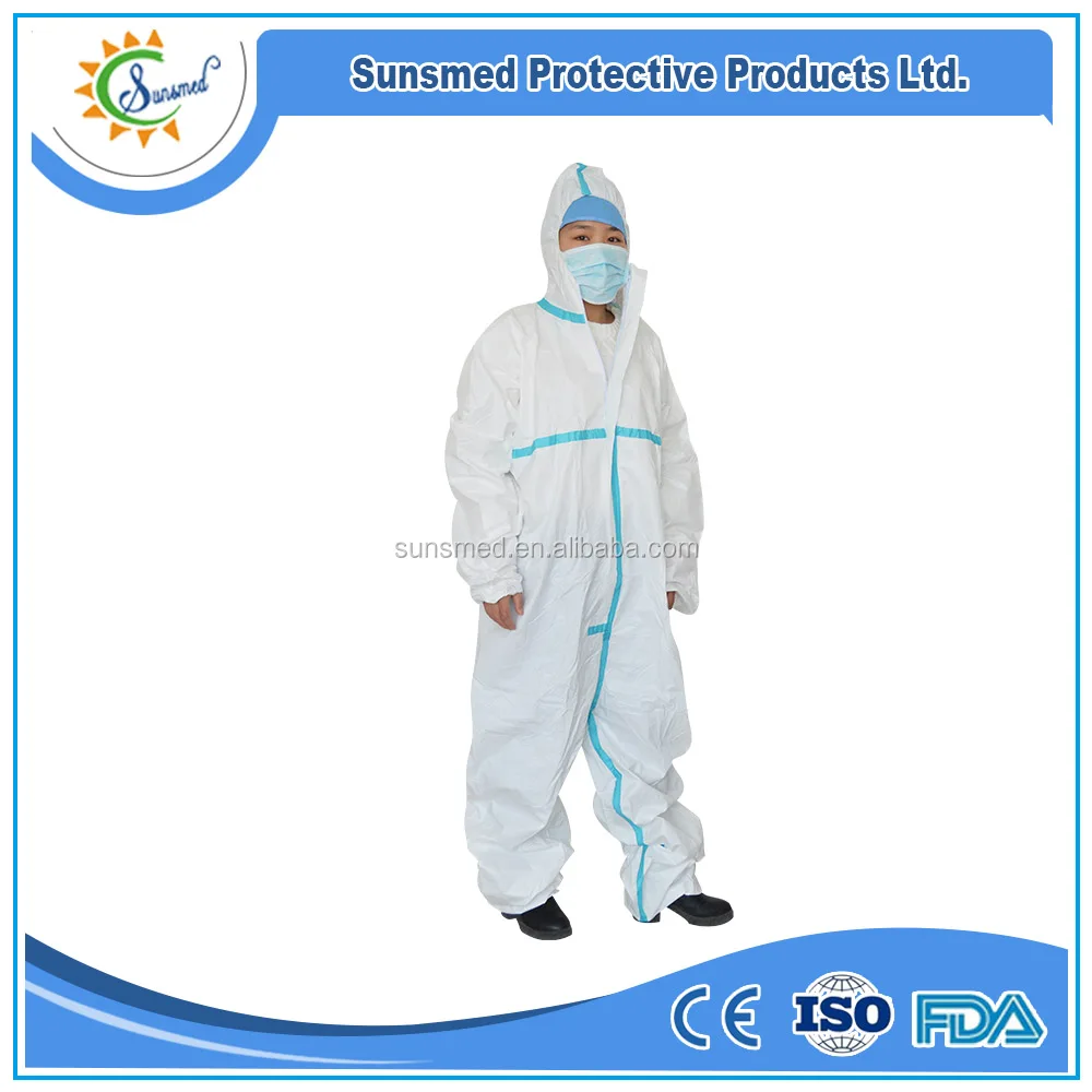 disposable nonwoven breathable film protective coverall disposable work overalls disposable coverall with hood
