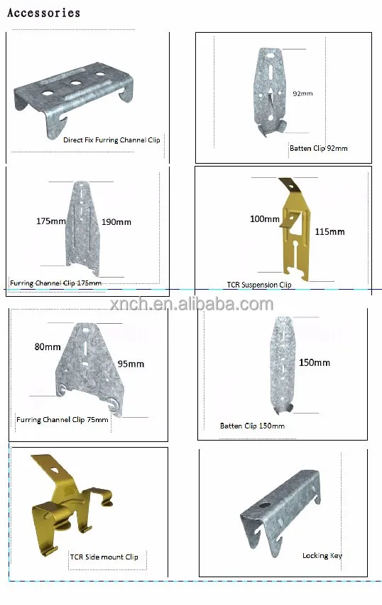 Gypsum board ceiling drywall channel for suspension ceiling