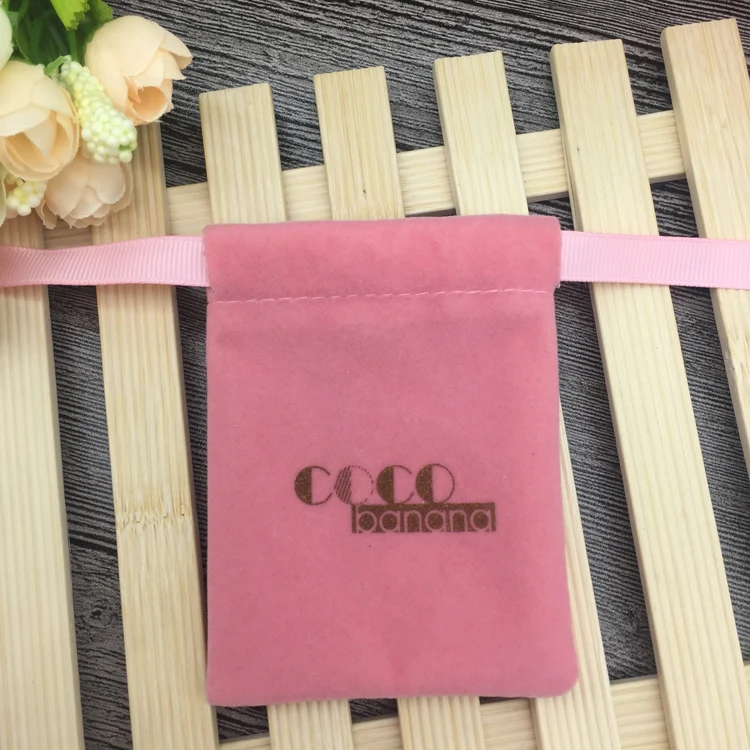 Small collection drawstring red velvet christmas gift bag