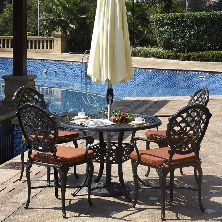 
Modern garden five-piece suit luxury rattan round outdoor furniture 