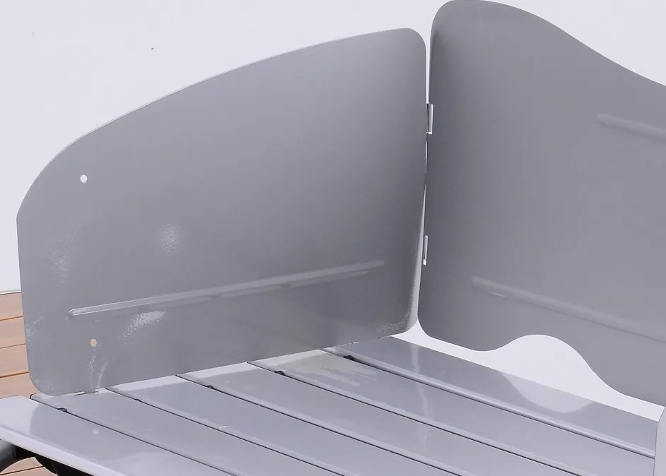 Outdoor furniture OEM aluminum frame folding wood camping table bamboo top with side table