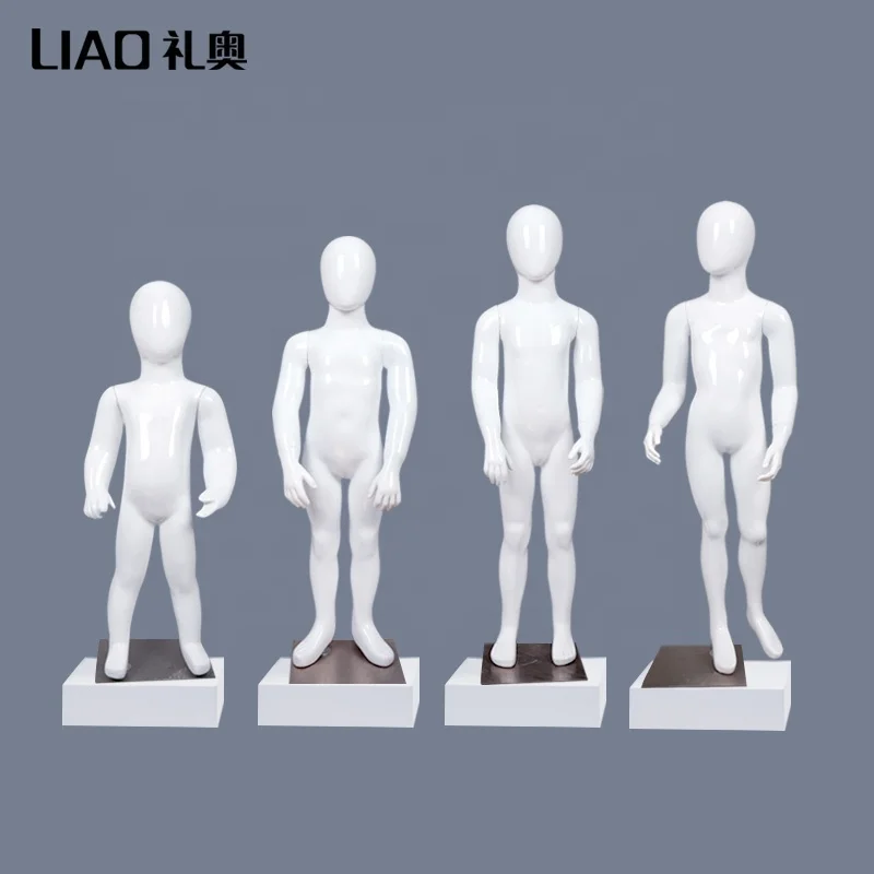 
girl and boy Egg head children full body mannequin with stand 