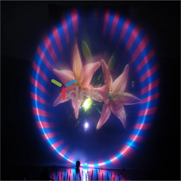 Musical Dancing Floating water screen laser movie fountain For Projector