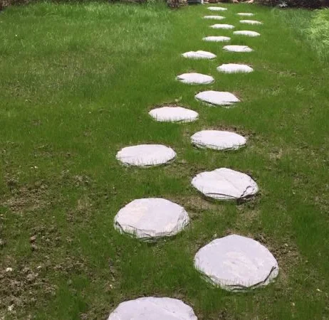 Thick Natural Surface Dia30cm Decorative Garden Stepping Stones Irregular Slate Outdoor Stepping Garden Paving Decorative Stone