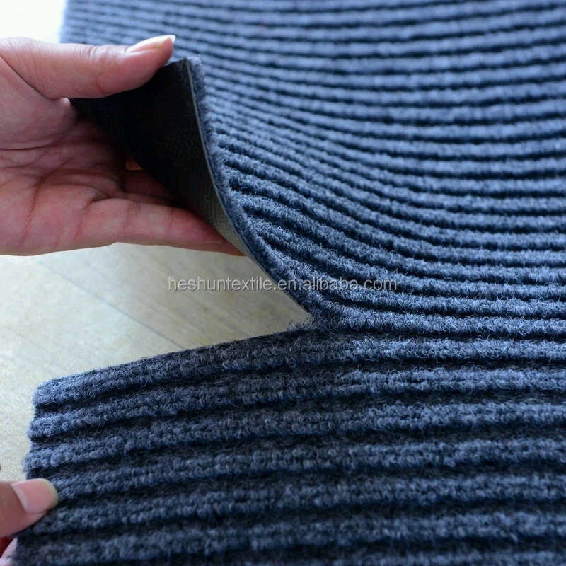 GREY color nonwoven polyester velour car carpet with PVC TPR backing