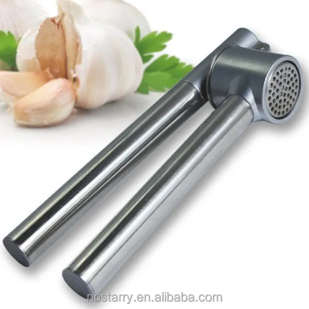 stainless steel garlic press, hand squeezer crusher masher kitchen tool,ginger crusher masher kitchen tool
