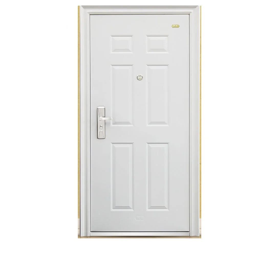 Exterior single white safety godrej steel door