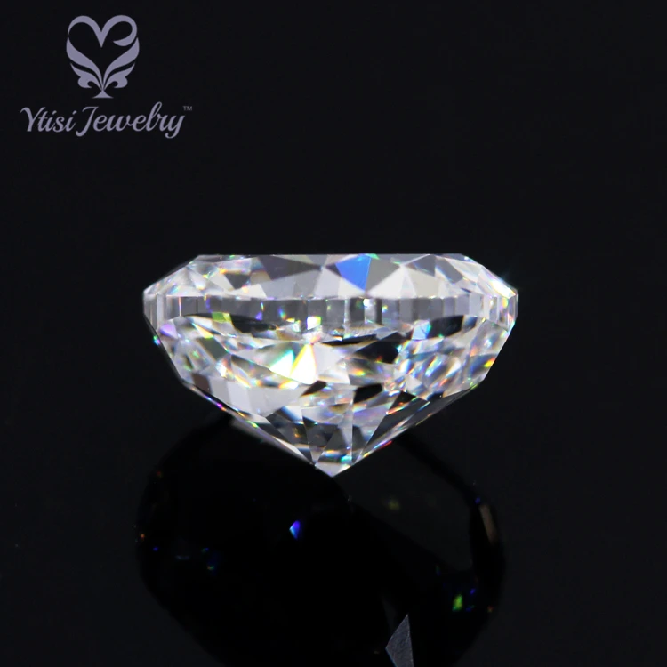 Girdle faceted strong color and fire loose moissanite stone long cushion crushed ice cut moissanite price