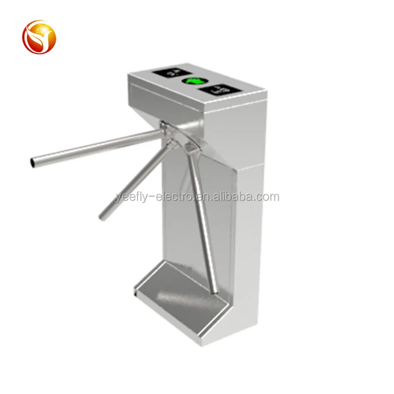 
Promotion Vertical pedestrian tripod turnstile 304 stainless steel rfid card reader security turnstile gate 