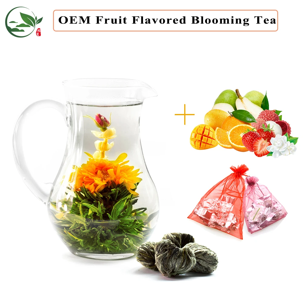 
Guangzhou Runming Tea Co.,ltd Handcrafted Flowering Tea Bag Packaging Organic Blooming Flower 108 Tea 