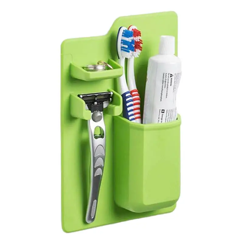 Органайзер для хранения в ванной комнате, силиконовый держатель для зубных щеток
