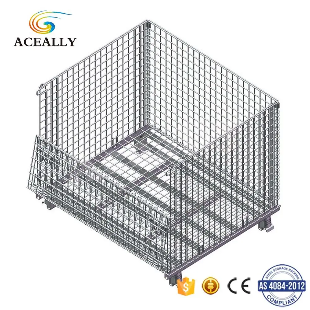 
Collapsible bulk containers decorative wire mesh boxes expanded metal mesh box 