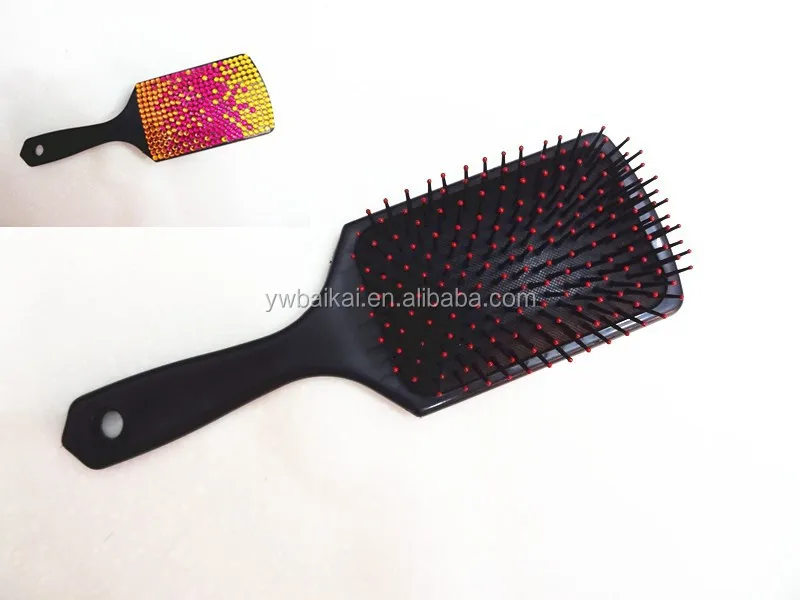 Оптовая bling bling горный хрусталь пластиковая расческа