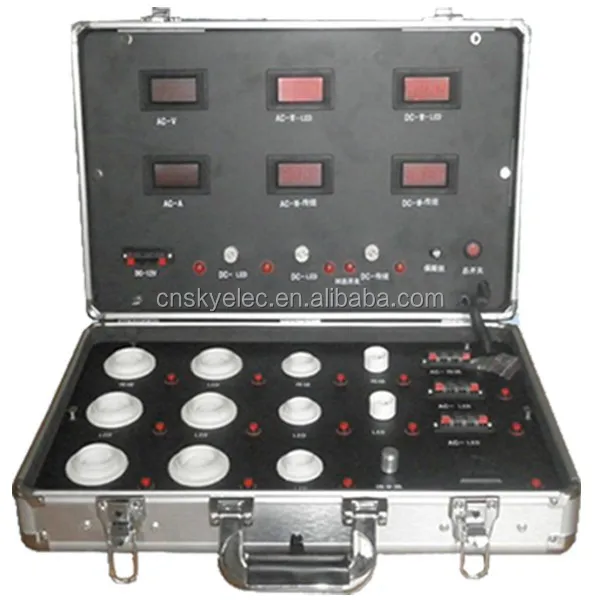 Portable LED test case aluminum display trolley case LED bulb tester