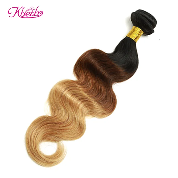 Xuchang Factory Hot Sale Color 1b/4/27 Body Wave Brazilian/Peruvian/Malaysian/Indian Ombre Hair Extensions