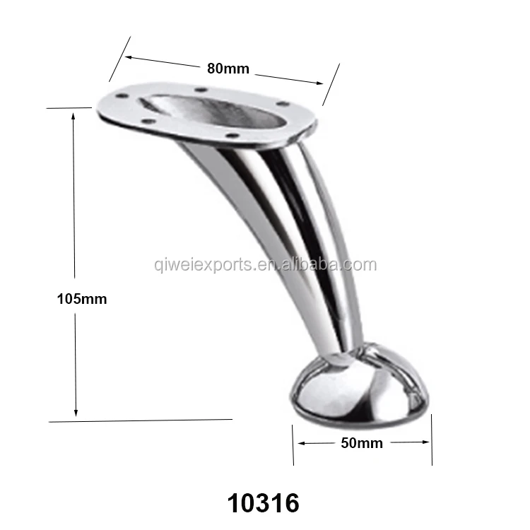 Zinc Alloy fastigiate metal cabinet furniture sofa legs