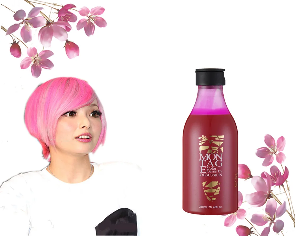 Великолепно! Накладная краска для волос розового цвета, без аммиака, без пероксида, краска для волос