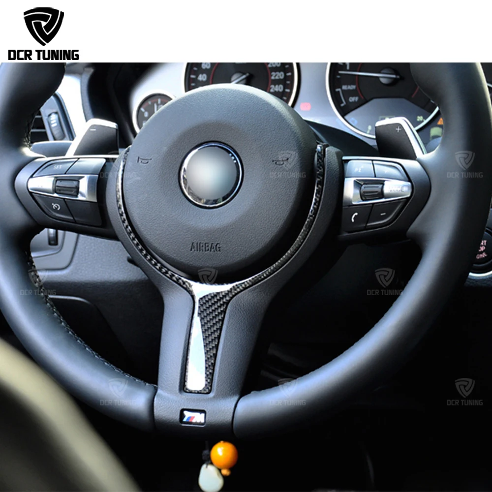 2012-2017 for BMW F20 F22 F30 F31 F32 F33 F36 F23 Carbon Fiber Steering Wheel Trim M- Sport Interior Kits