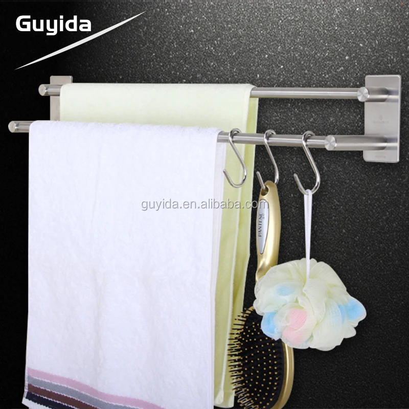 
Removable bathroom metal hotel balfour 2-tier shelf with towel bars towel bar set 