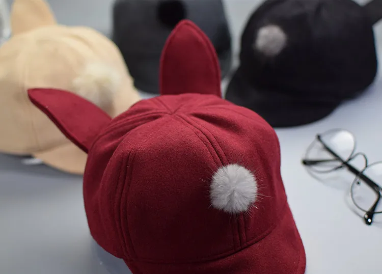  2020 мягкая теплая Милая удобная модная Зимняя шерстяная корейская детская шапка кролика для девочек