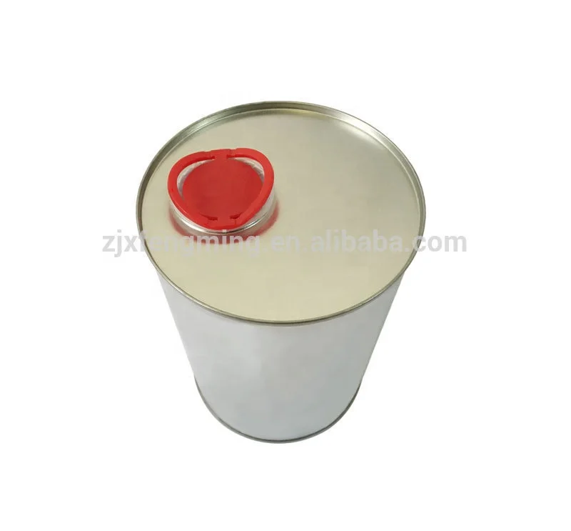 1 Liter Engine Oil Metal Aluminium Tin Can Manufacturer Container With Plastic Cap
