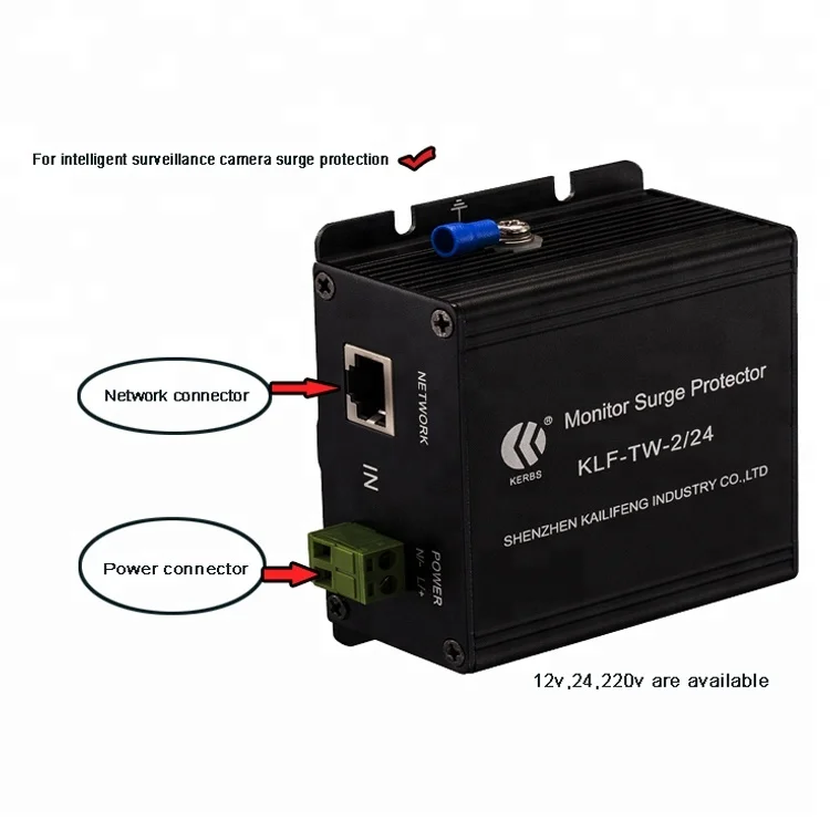 Video monitoring system IP camera cctv surge protection device