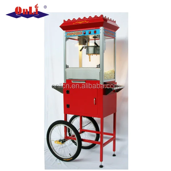 Mobile food trucks 8 Oz CE approval commercial Popcorn Machine with cart