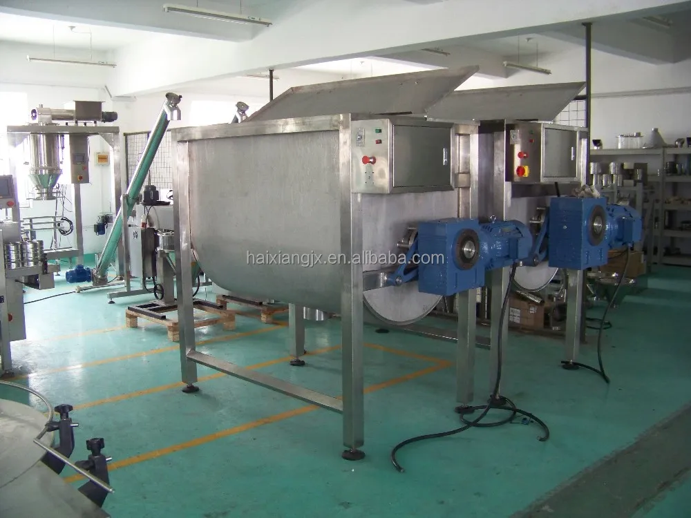 easy emptying and cleaning horizontal type powder mixer machine