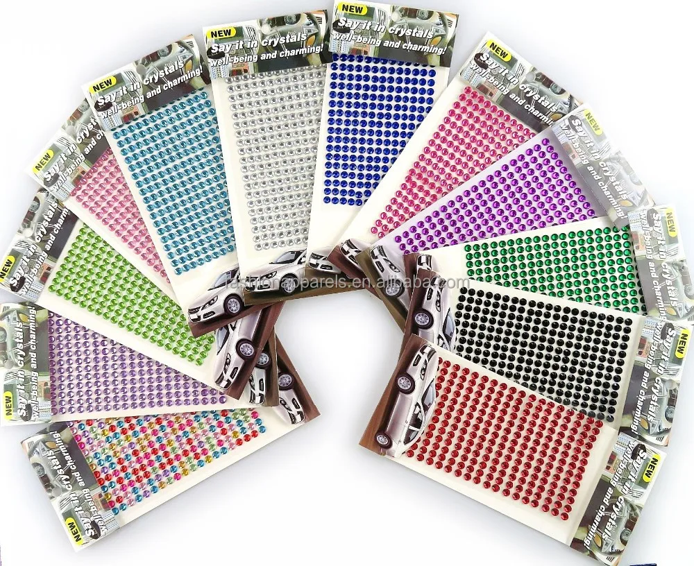 wholesale DIY self adhesive acrylic rhinestone sticker sheets