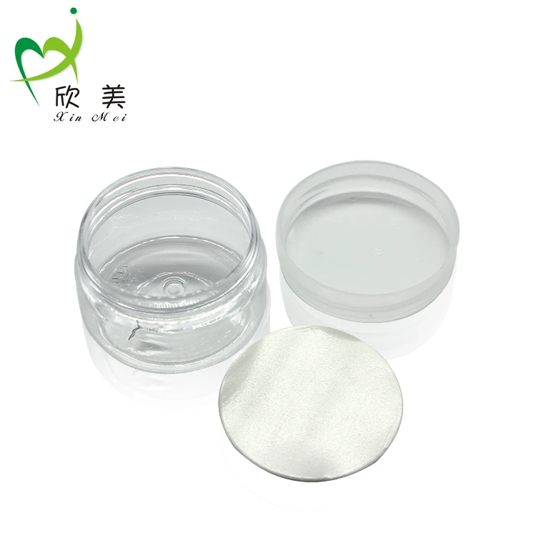 Food container 30ml 50ml 100ml 120ml 200ml 250ml 500ml clear plastic PET candy jar with aluminum