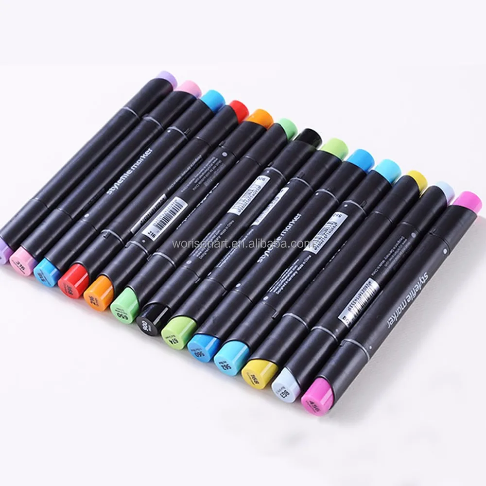 Dual Tip Art Markers,Permanent Marker Pens Perfect for Illustration Adult Coloring Sketching and Card Making