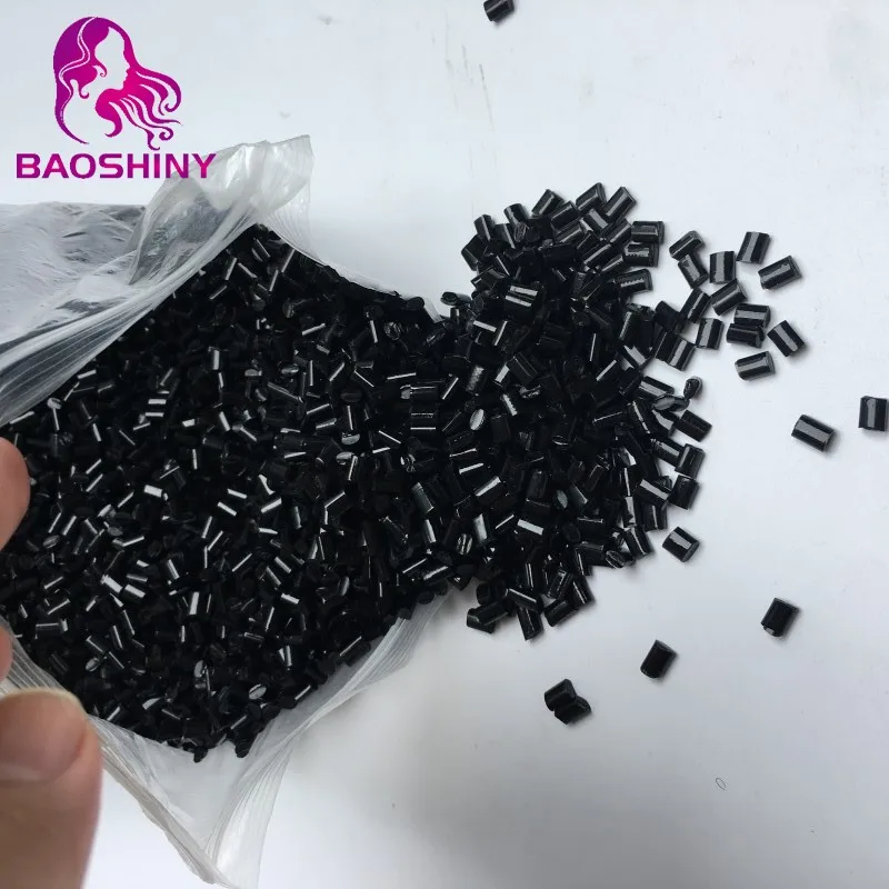 
Black Brown Yellow White Keratin Hair Glue Grains Glue Granule for Pre-bonded Hair Extensions 