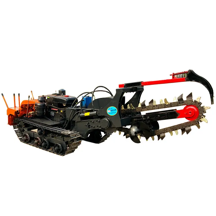 3 Point Hitch Tractor Mounted Trencher Driven Pipeline Chain Ditcher Mini Chainsaw Track Trenching Hydraulic Machine