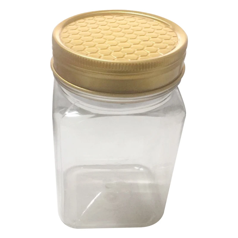Custom 64.5 Mm 410 Gold Metal Aluminum Honey Plastic Bottle Glass Jar Ear Cap