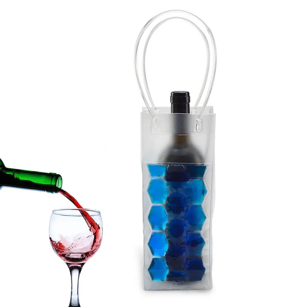 
China Best Selling Products Wholesale Reusable Custom Gel Ice Pack PVC Wine Cooler Bag 