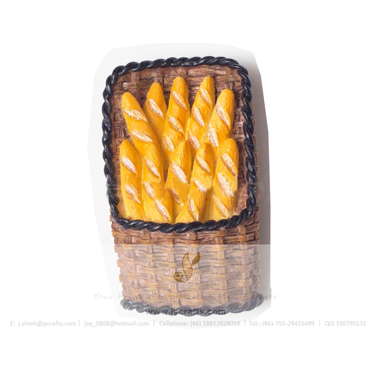 Fake Food Baguette Bread Resin 3d Fridge Magnet for Kitchen Decor