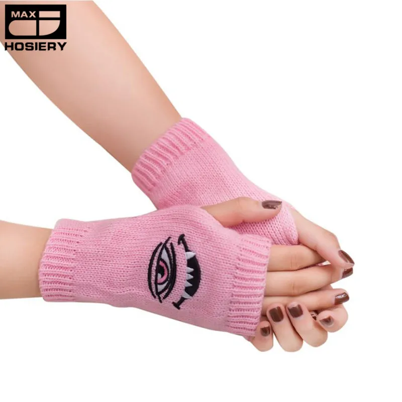 New Style Women Female Girl mittens Knitted Arm Fingerless Warm Winter mittens Soft Warm Mitten For Women Guante