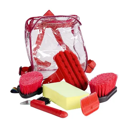 Pet Care Series 7-Piece Horse Grooming Bag Kit Set