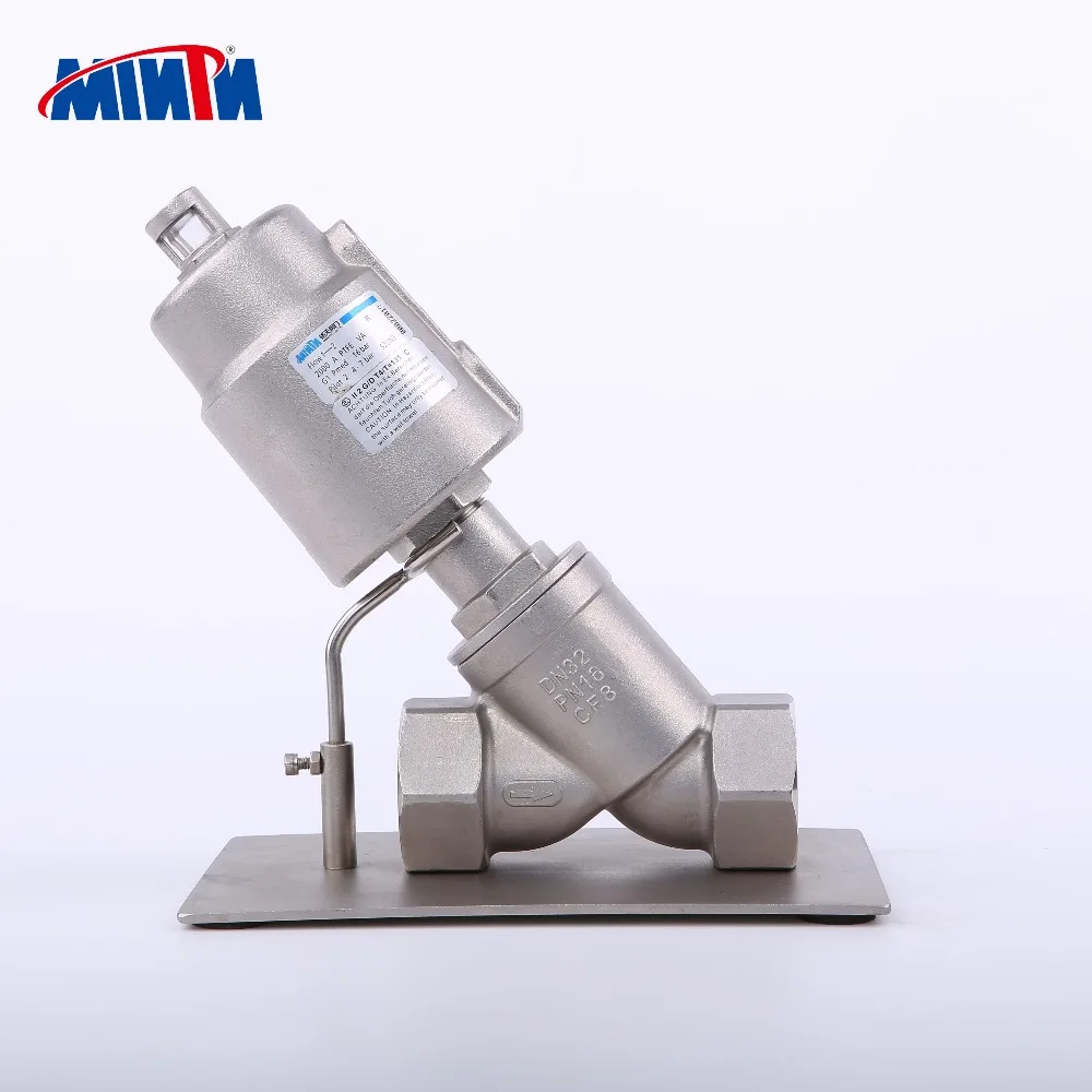 Пневматический угловой седельный клапан нового типа SS304 SS316 BSP/NPT BSPT