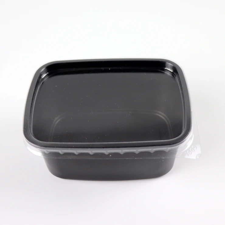 150ml 250ml pp black / clear disposable plastic food sauce box with lid Small snack box with lid