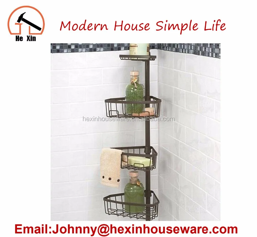 
high quality fasion design tension pole shower caddy 