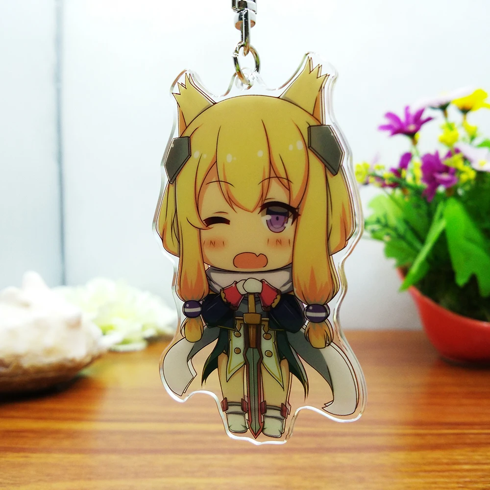 Free Sample Double Side CMYK Offset Print Laser CNC Cut Custom Anime Acrylic Keychain Character Stand